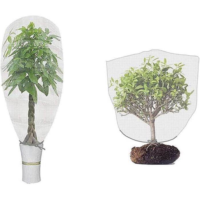 2 Filets De Protection Pour Plantes 80x100cm - Anti-Insectes Et Oiseaux - Maille Fine 0.7-1mm - Avec Fermeture Éclair