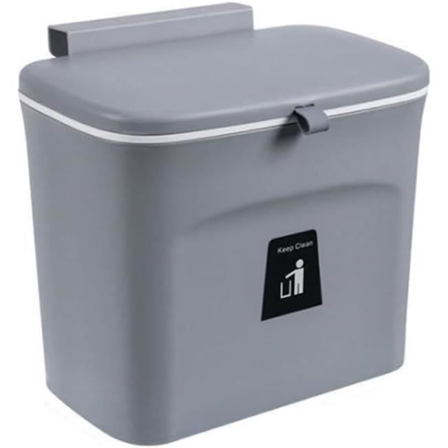 Poubelle Murale De Cuisine 9L – Suspendue, Anti-Odeurs – Pour Armoire Ou Salle De Bain
