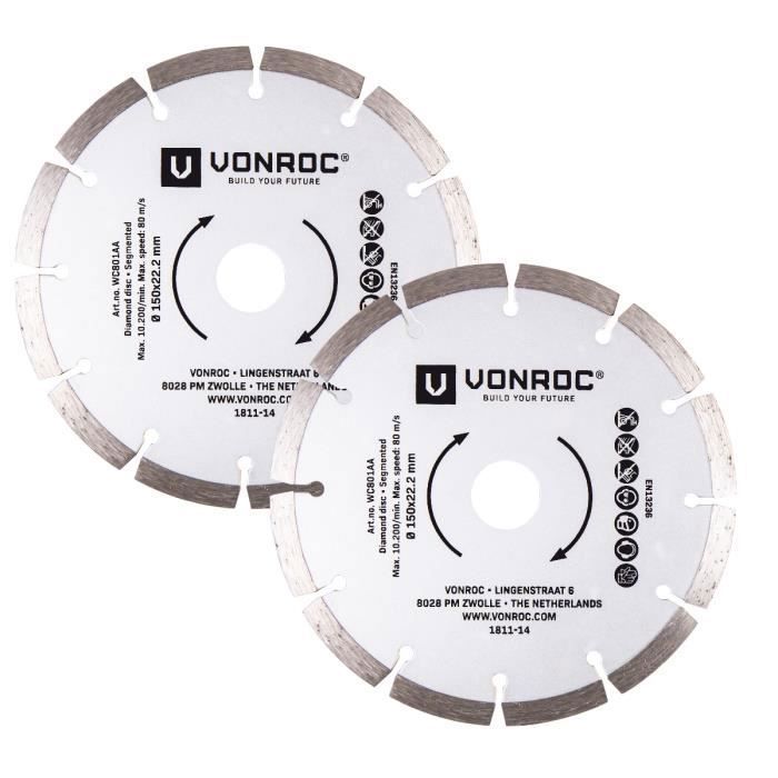 85 x 10 mm Einhell Accessoire Jeu de 6 disques 2 x disques diamant 2 x...