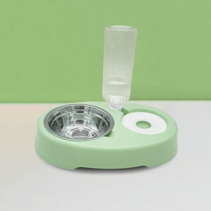 Comparer les prix de Bol pour chat et chien + distributeur d’eau automatique, fournitures pour animaux de compagnie Vert