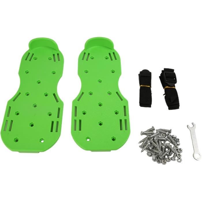 Chaussures à Pointes Pour Aérer La Pelouse - 13 Pointes Métal - Sangles Réglables - Pour Gazon, Jardin, Terre