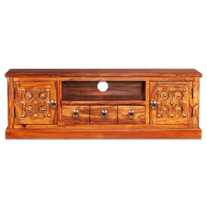 Cocosity Meuble TV 120x30x40 cm Bois de Sesham solide - 7894202864200 - Maison