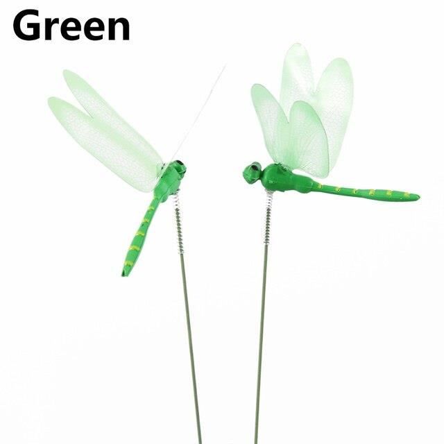 50 Libellules Magnétiques De Jardin – Décoration Extérieure, PVC Imperméable, Vibrent Avec Le Vent, 9 Cm - 4