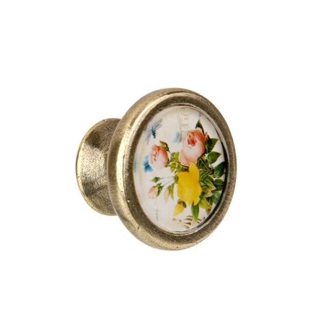 Vert - Poignée en céramique Vintage rétro, poignée de porte, Bronze, tiroir de garde robe