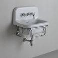 Vasque en céramique rétro 60 cm - BLEU PROVENCE - True Colors - Blanc - Design rétro - Facile d'entretien-1