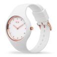 Ice-Watch - ICE cosmos White Rose-gold - Montre blanche pour femme avec bracelet en silicone - 016300 (Small)-1