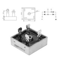 Aexit 1KV 35A SiPont Redresseur à Diode Ngle Phase KBPC35-10 Noir Pour PCB KV473906T291429R