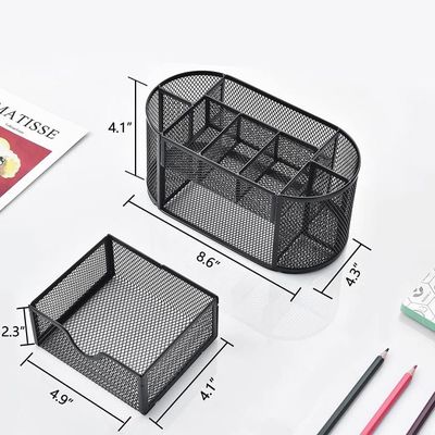 Lot De 2 Porte-Crayons Cuboïdes En Plastique - Organisateur Bureau, École, Maison - Rose