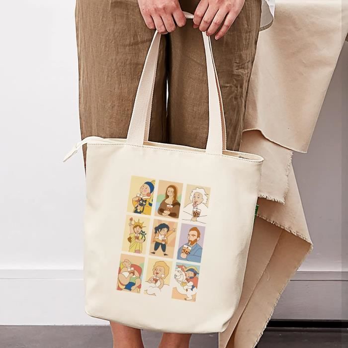 Sac cabas courses avec on sale fermeture