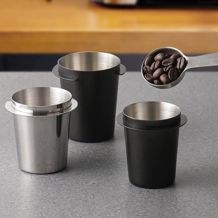 58 cm Noir Tasse de dosage de café en acier inoxydable, Support de filtre à café, Pièce d