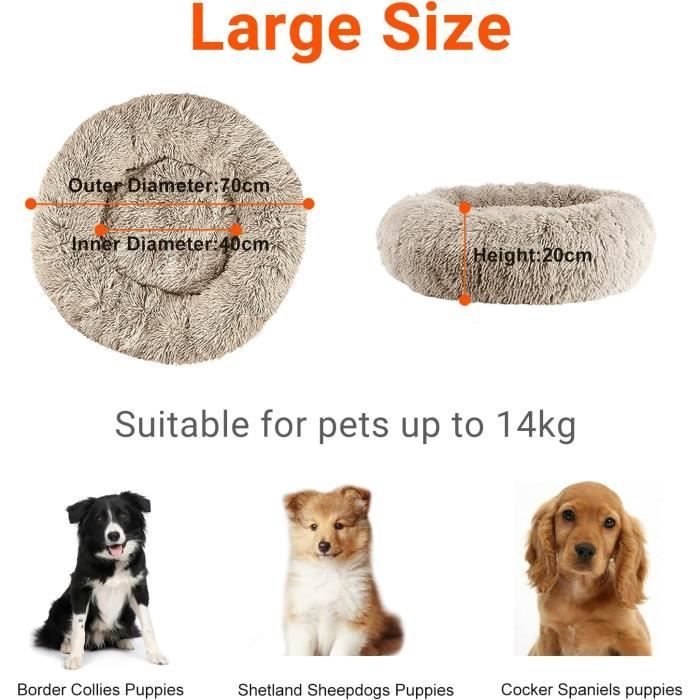 Coussin En Peluche Apaisant Et Anti-anxiété Pour Petits Chiens Et Chats Avec Dessous Antiderapant 50 Cm Vert 97855687