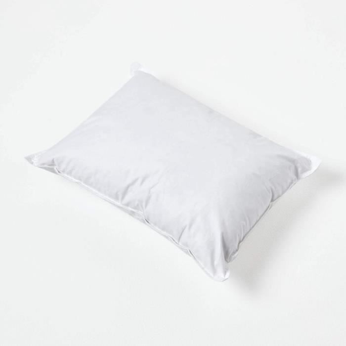 Coussin Garnissage Plumes HOMESCAPES 55x55 Cm - Housse Coton RDS, Fabriqué UK