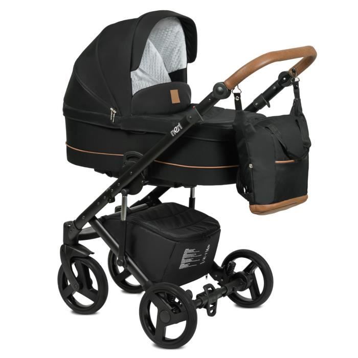 Poussette Combinée Trio 3 en 1 B&W ISOFIX Noir / Rouge - Cdiscount  Puériculture & Eveil bébé