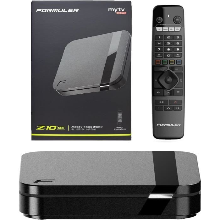 Formuler Z10 Pro Max 4K Android 10 OTT Streamer multimédia 4 Go RAM 32 Go Flash WiFi Noir