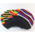 black-redyellowg 54-60cm -Bonnet multicolore à rayures pour homme et femme, bonnet en tricot de Ski, style Hip Hop, Bob Marley, jama-2