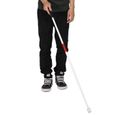 Bâton de marche, canne pliante, canne aveugle pliable de 50 pouces, réglable pour aveugle pour aîné-2
