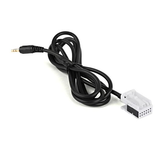 C/âble auxiliaire aux 3.5mm prise audio autoradio hifi pour Fiat Grande Punto