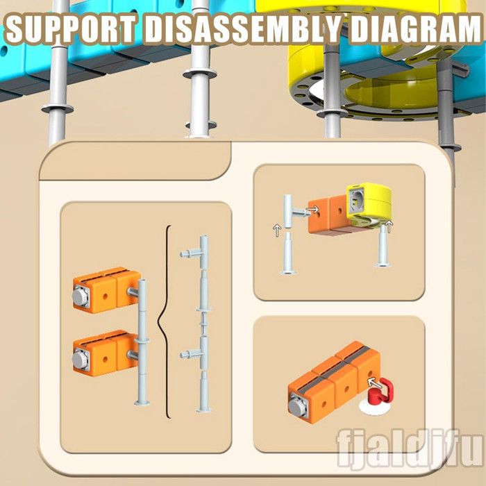 Circuit Voiture Magnétique 3D 62PCS Train Anti-Gravité Bloc Construction Éducatif Enfant Piste Suspendue Rotation 360° Cadeau - Jeux - Jouets