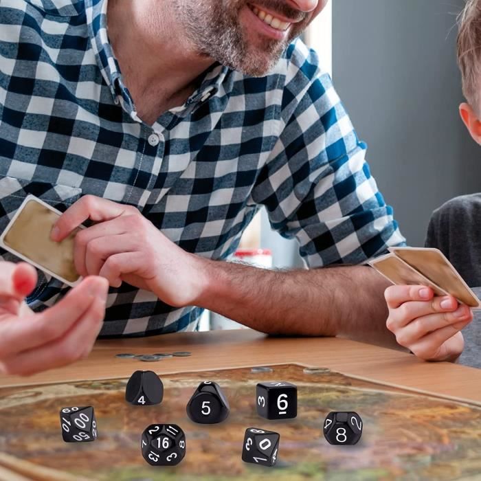 Dés DnD jaunes opaques de 16 mm avec chiffres noirs, dés de jeu polyédriques, ensemble de dés DnD, dés RPG, dés de jeu, ensemble de 7 dés DnD - France Dés DnD jaunes opaques de 16 mm avec chiffres noirs, dés de jeu polyédriques, ensemble de dés DnD, dés RPG, dés de jeu, ensemble de 7 dés DnD - France