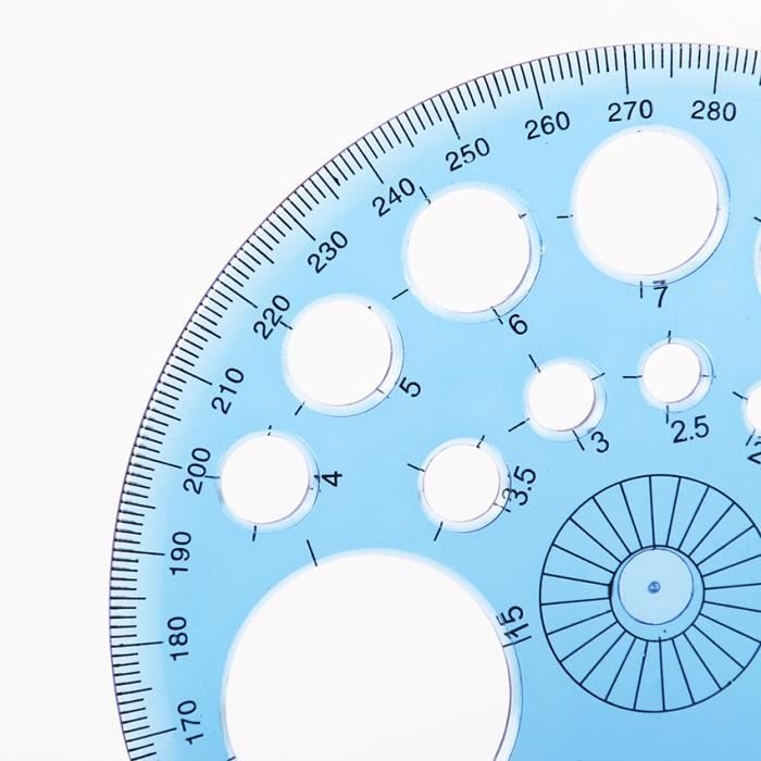 Regle - equerre,Règle ronde transparente à 360 degrés 1 pièce,nouvel ...