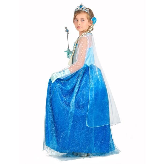 LUCIDA - Déguisement Princesse des Glaces Bleues pour Fille - L 128/140 (10-12  ans) 