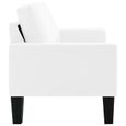 ❤Moderne Sofa Canapé de relaxation - Canapé droit fixe 3 places Mode - Blanc Similicuir 😊29949-3