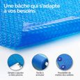Bâche à bulles pour piscine Linxor - 4 x 10 m - 300 microns - Bleu-3