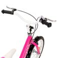 Vélo pour enfants - vidaXL - 14 pouces - Noir et rose - Roues d'entraînement latérales-3
