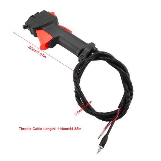Avalon - Interrupteur De Poignée D'Accélérateur Avec Câble 1mm Pour Guidon 22mm Universel Débroussailleuse Tondeuse