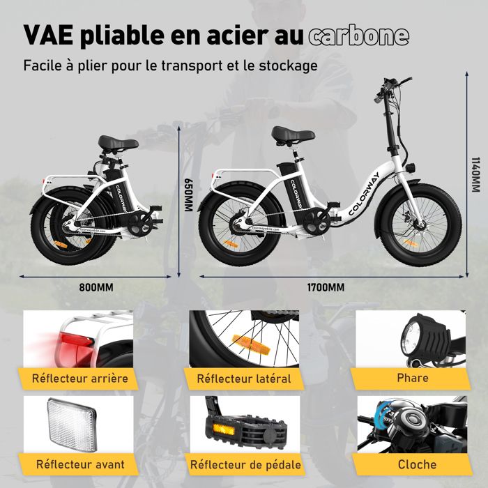 Colorway VÃ©lo Ã©lectrique Sur Cdiscount Vélo électrique Pliant