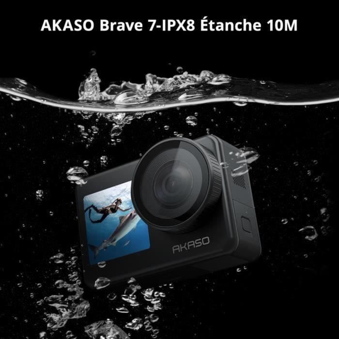 Caméra Sport AKASO Brave 7 4K avec Microphone Externe et Accessoires - Noir  - Cdiscount Appareil Photo