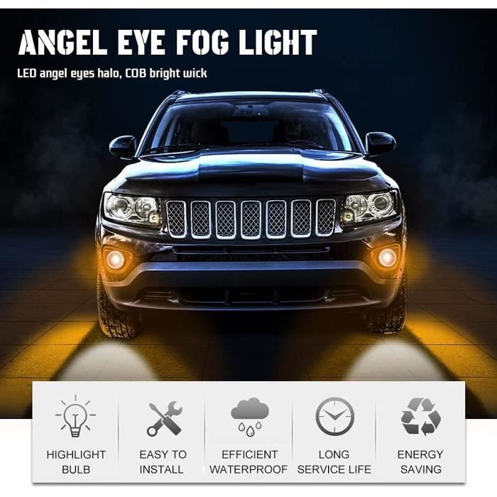 Ampoules LED H1 Antibrouillard Aramox - Blanc 6000K 1600LM Puissantes - Lot De 2 Pour Voiture, Camion, SUV Et Camionnette 12V-28V
