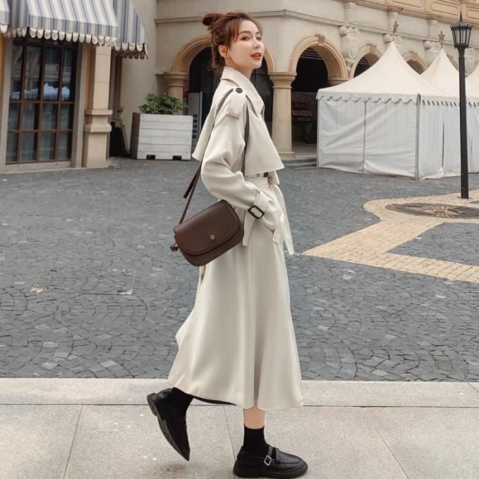 Manteau beige ceinture outlet