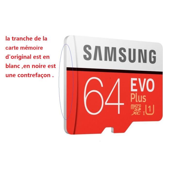 Carte memoire Samsung Evo Plus 64 Go microSD SDXC Classe 10 2020 modele jusqu a 100 Mo S Full HD et 4K UHD avec Adaptateur Cdiscount Appareil Photo
