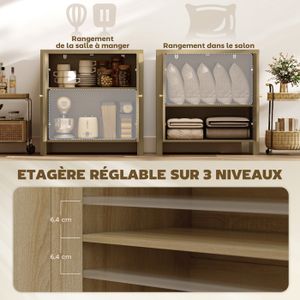 Etagère droite large 4 niveaux en métal et mdf beige Colorado | Maisons