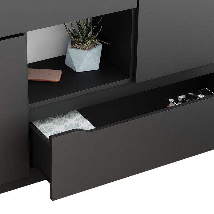 Commode avec tiroirs Ruben, 120x84cm, Anthracite, Vicco 40105 ...
