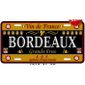 PLAQUE AMERICAINE COLLECTION VIN DE FRANCE BORDEAUX GRANDS CRUS AOC