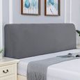 Housse Tete de lit tête de lit de Couvre Protection Décoration de Chambre adaptée à la Plupart des têtes de lit gris foncé 1.5x0.8M-0