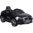 BMW X6 GT Voiture Electrique pour Enfant (2 x 25W) Noir, 106 x 64 x 51 cm - Marche avant et arrière, Phares fonctionnels, Musique,-0