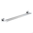 GROHE Start Cube Barre Porte-Serviettes 600 Mm – Chromé, Fixations Cachées, QuickGlue Ou Vissage