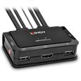 Lindy Switch KVM HDMI / USB 2.0 / Audio (2 ports) - Switch KVM 2 ports HDMI / USB 2.0 / 2 x Jack 3.5 mm ( Catégorie : KVM )-0