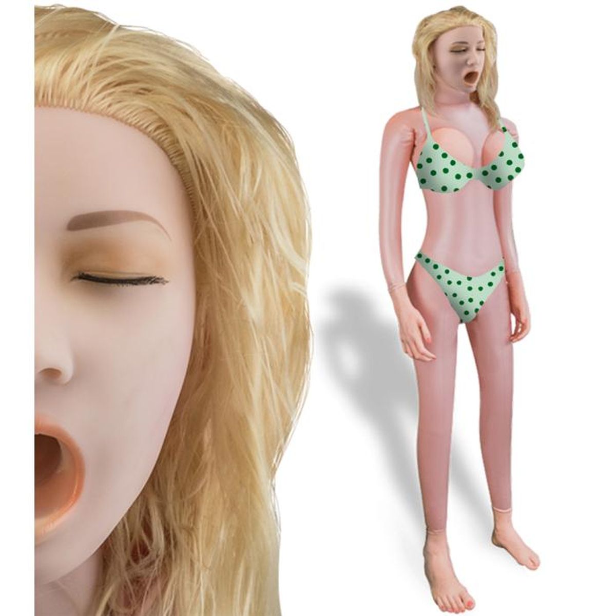 Poupée Gonflable réaliste gonflable blonde yeux fermés Agathe Non Chair