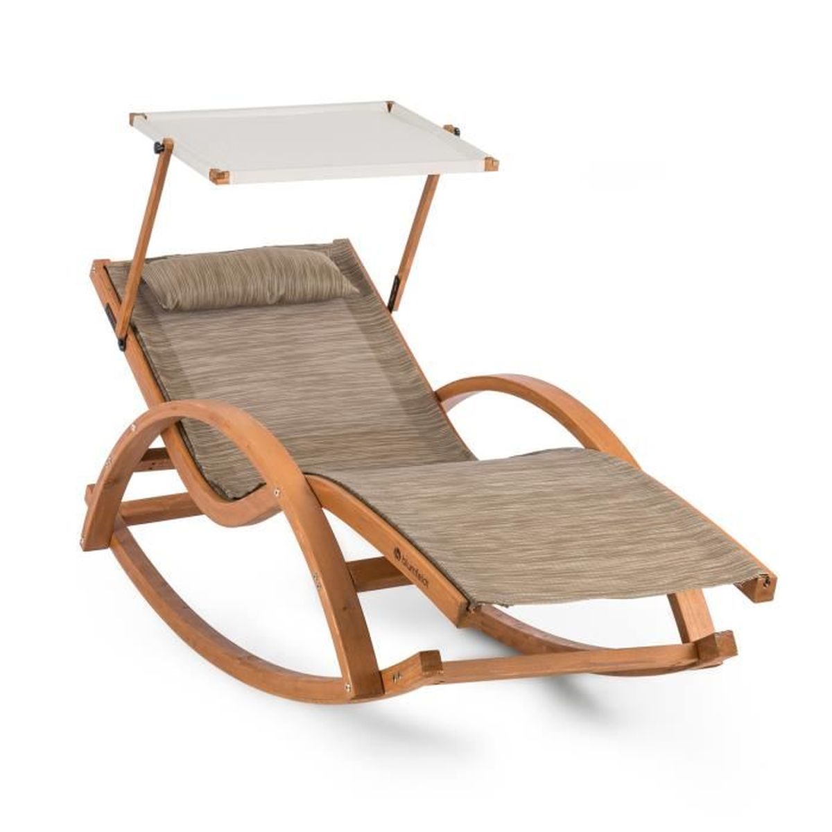 Blumfeldt Malibu Chaise longue à bascule Transat avec auvent