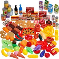 150 pièces semblant jouer jouets alimentaires - Twiddlers - ensemble de jouets de cuisine pour enfants - Fruits et légumes