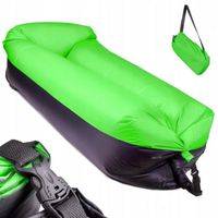IKONKA Lit gonflable Lazy BAG SOFA noir-vert 185x70cm
