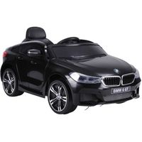 BMW X6 GT Voiture Electrique pour Enfant (2 x 25W) Noir, 106 x 64 x 51 cm - Marche avant et arrière, Phares fonctionnels, Musique,