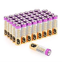 Piles AA - Lot de 40 Piles | GP Extra | Batteries Alcalines AA LR6 1,5v - Longue durée