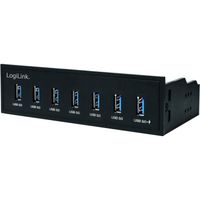 Logilink 7 Ports Noir UA0342 - Hub USB 3.0 avec 7 Ports et Charge Rapide