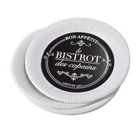 Assiette Plate Rayure Noir Et Blanc 9,90 € ~ Vente Vaisselle