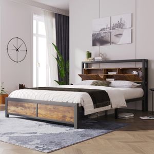 Tête De Lit Métal Noir 140 Cm - Design Classique En Acier Laqué, Hauteur 90 Cm, Pour Matelas 140 Cm De Large